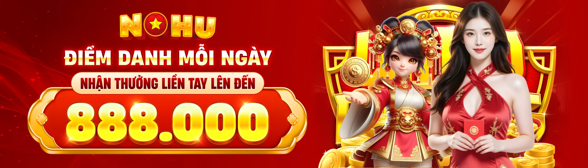 Banner 3 điểm danh mỗi ngày nhận thưởng