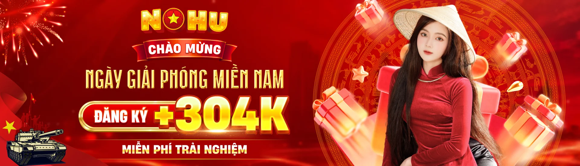 Chào mừng đại lễ 30/4 1/5 tặng cho hội viên mới 304k khi đăng ký